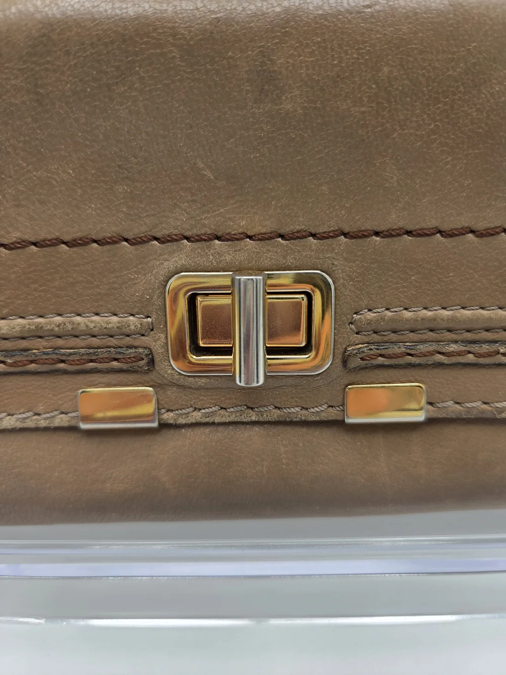 Authentic Chloe Preloved Marcie Calfskin Long Wallet In Camel/Nude Brown